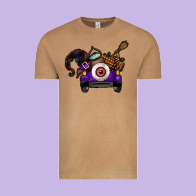 Halloween Truck Vintage Tee Designed By Cowhidedigitalart