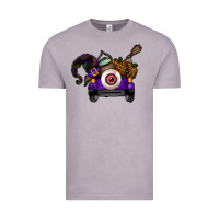 Vintage Zinc Halloween Truck Vintage Tee - CowhideDigitalArt