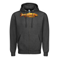 Charcoal Heather golden trout west virginia Zipper Hoodie - LillyAllenDesigns