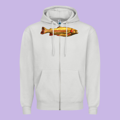 Golden Trout West Virginia Zipper Hoodie Designed By Lillyallendesigns