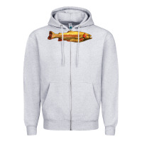 Heather Grey golden trout west virginia Zipper Hoodie - LillyAllenDesigns