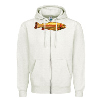 Oatmeal Heather golden trout west virginia Zipper Hoodie - LillyAllenDesigns