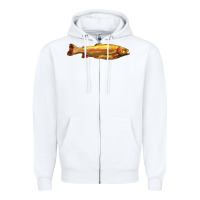 White golden trout west virginia Zipper Hoodie - LillyAllenDesigns