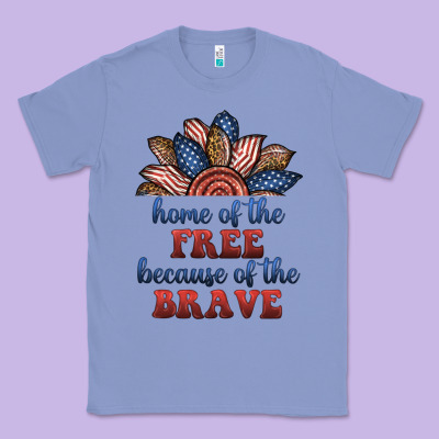 Home Of The Free Because Of The Brave Classic Tee Designed By Bundleandbundleshop
