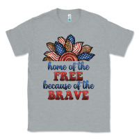 Heather Grey home of the free because of the brave Classic Tee - BundleAndBundleShop