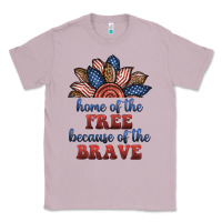 Lilac home of the free because of the brave Classic Tee - BundleAndBundleShop