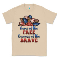 Mushroom home of the free because of the brave Classic Tee - BundleAndBundleShop