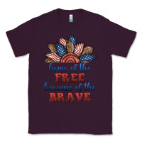 Plum home of the free because of the brave Classic Tee - BundleAndBundleShop