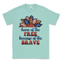 Seafoam home of the free because of the brave Classic Tee - BundleAndBundleShop