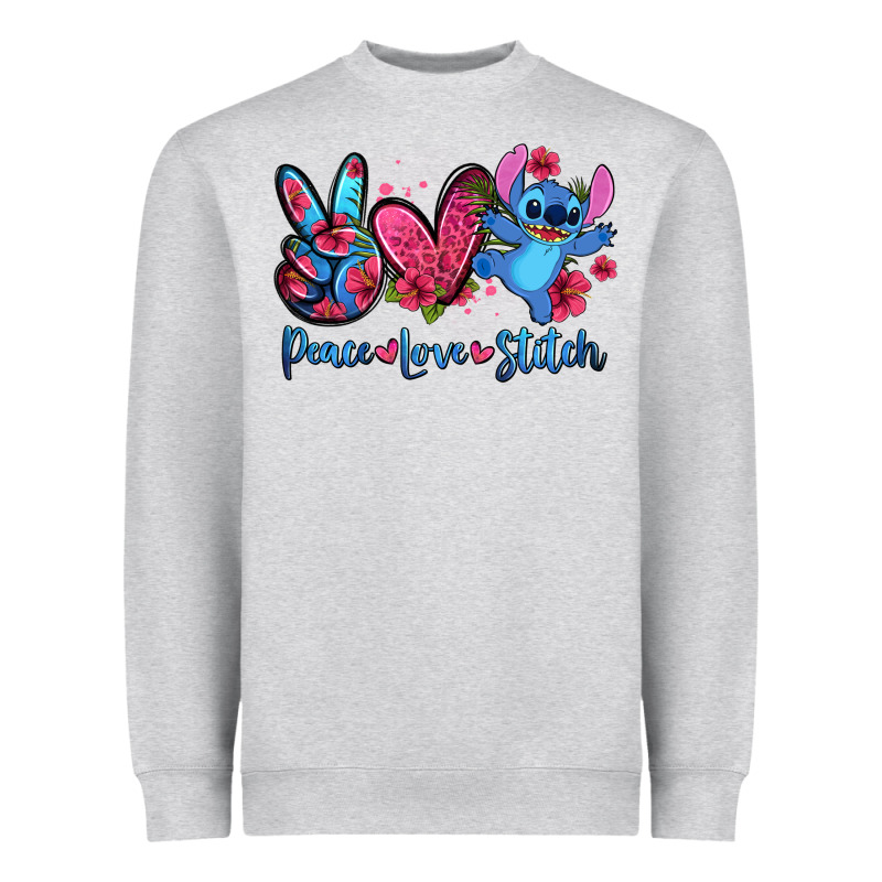 Peace Love Stitch Heavyweight Sweatshirt by Zillion Design Studio | Teevron