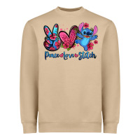Mushroom peace love stitch Heavyweight Sweatshirt - Zillion Design Studio