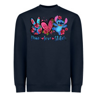 Navy peace love stitch Heavyweight Sweatshirt - Zillion Design Studio