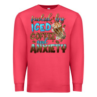 Cardinal fueled by iced coffee and anxiety Premium Sweatshirt - NancyCooperArtShop