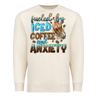 Sandshell fueled by iced coffee and anxiety Premium Sweatshirt - NancyCooperArtShop