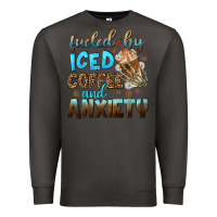 Smoke fueled by iced coffee and anxiety Premium Sweatshirt - NancyCooperArtShop