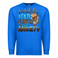 True Royal fueled by iced coffee and anxiety Premium Sweatshirt - NancyCooperArtShop
