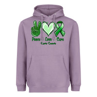 Lavender Peace love cure Liver Cancer Heavyweight Hoodie - NancyCooperArtShop