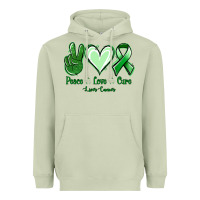 Matcha Peace love cure Liver Cancer Heavyweight Hoodie - NancyCooperArtShop