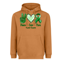 Meerkat Peace love cure Liver Cancer Heavyweight Hoodie - NancyCooperArtShop
