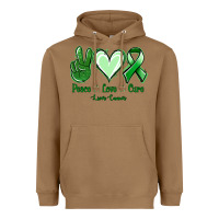 Toasted Coconut Peace love cure Liver Cancer Heavyweight Hoodie - NancyCooperArtShop