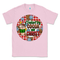 Bubblegum Pink christmas fueled by cocoa and christ ornament Classic Tee - Artiststas