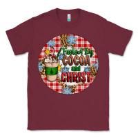 Burgundy christmas fueled by cocoa and christ ornament Classic Tee - Artiststas