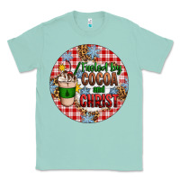 Seafoam christmas fueled by cocoa and christ ornament Classic Tee - Artiststas