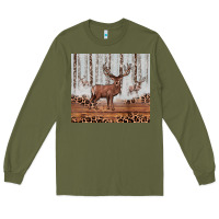 Army Green reinder Long Sleeve Tee - JahusDesignShop