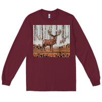 Burgundy reinder Long Sleeve Tee - JahusDesignShop