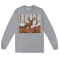 Heather Grey reinder Long Sleeve Tee - JahusDesignShop