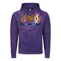 Cloud Purple peace love beagle Vintage Hoodie - RanaPortraitStore