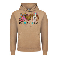 Vintage Coffee peace love beagle Vintage Hoodie - RanaPortraitStore