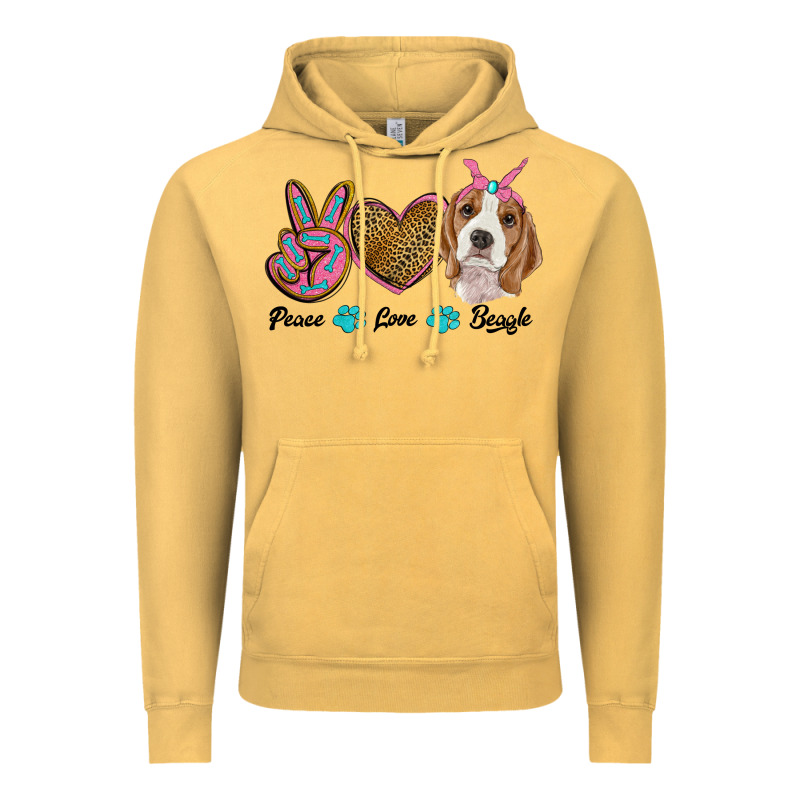 Peace Love Beagle Vintage Hoodie by RanaPortraitStore | Teevron