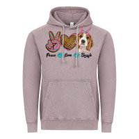 Vintage Zinc peace love beagle Vintage Hoodie - RanaPortraitStore