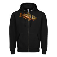 Black brown trout Zipper Hoodie - LillyAllenDesigns