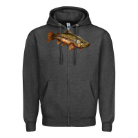 Charcoal Heather brown trout Zipper Hoodie - LillyAllenDesigns