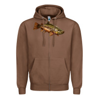 Chestnut brown trout Zipper Hoodie - LillyAllenDesigns