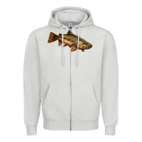 Dove Grey brown trout Zipper Hoodie - LillyAllenDesigns