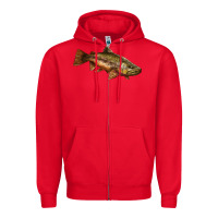 Red brown trout Zipper Hoodie - LillyAllenDesigns