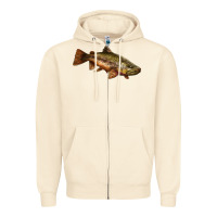 Sandshell brown trout Zipper Hoodie - LillyAllenDesigns