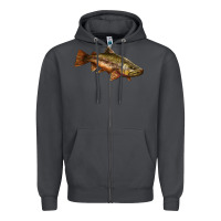 Smoke brown trout Zipper Hoodie - LillyAllenDesigns