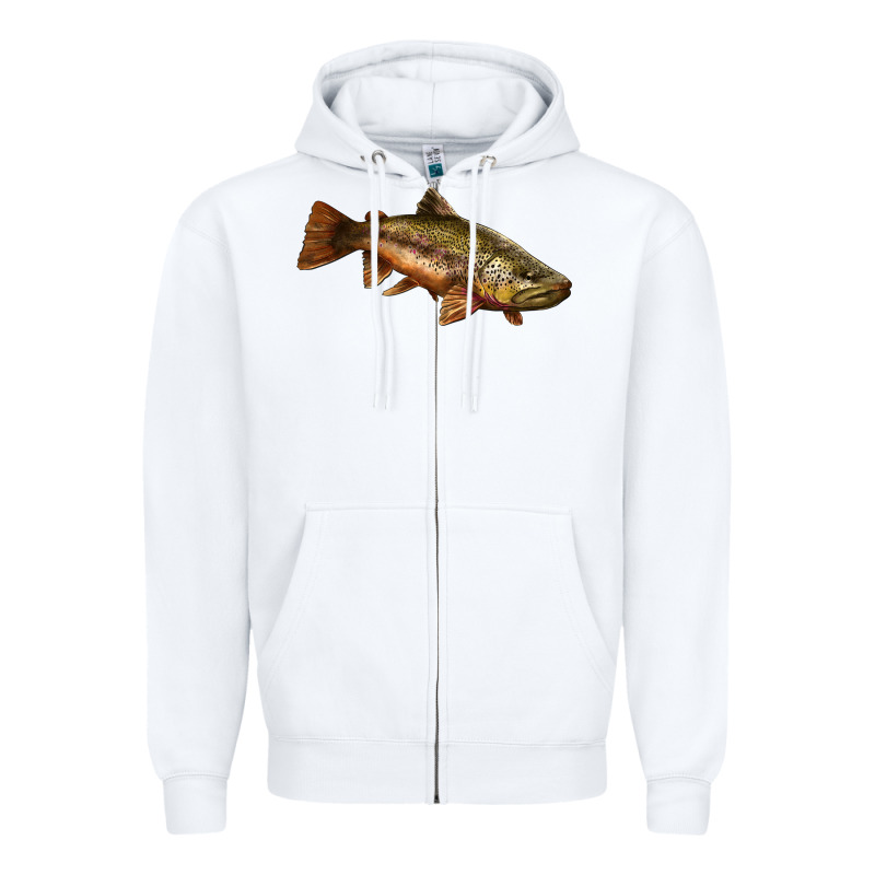 Brown Trout Zipper Hoodie by LillyAllenDesigns | Teevron