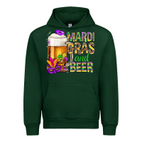 Forest Green Mardi Gras and beer Urban Hoodie - NancyCooperArtShop