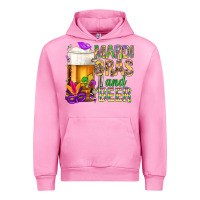 Fuchsia Pink Mardi Gras and beer Urban Hoodie - NancyCooperArtShop