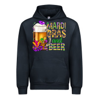 Navy Mardi Gras and beer Urban Hoodie - NancyCooperArtShop