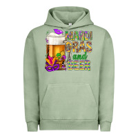 Pigment Oil Green Mardi Gras and beer Urban Hoodie - NancyCooperArtShop