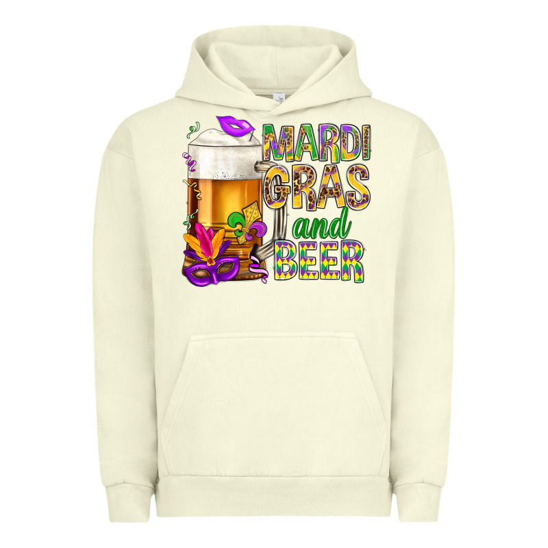 Mardi Gras And Beer Urban Hoodie by NancyCooperArtShop | Teevron