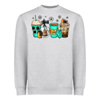 Heather Grey photography coffee cups Heavyweight Sweatshirt - Zillion Design Studio