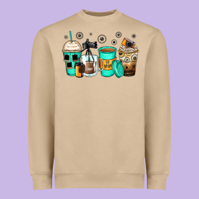 Photography Coffee Cups Heavyweight Sweatshirt Designed By Zillion Design Studio