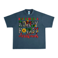 Midnight Navy have yourself a rowdy howdy christmas Urban Heavy Tee - FaDigitalArtStudio